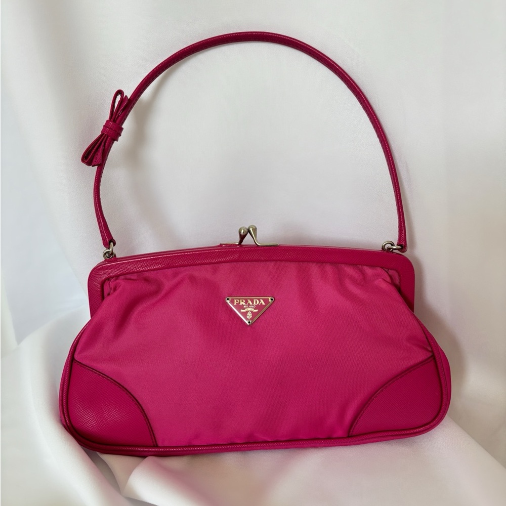 SOLD Prada Nylon Kisslock Handbag